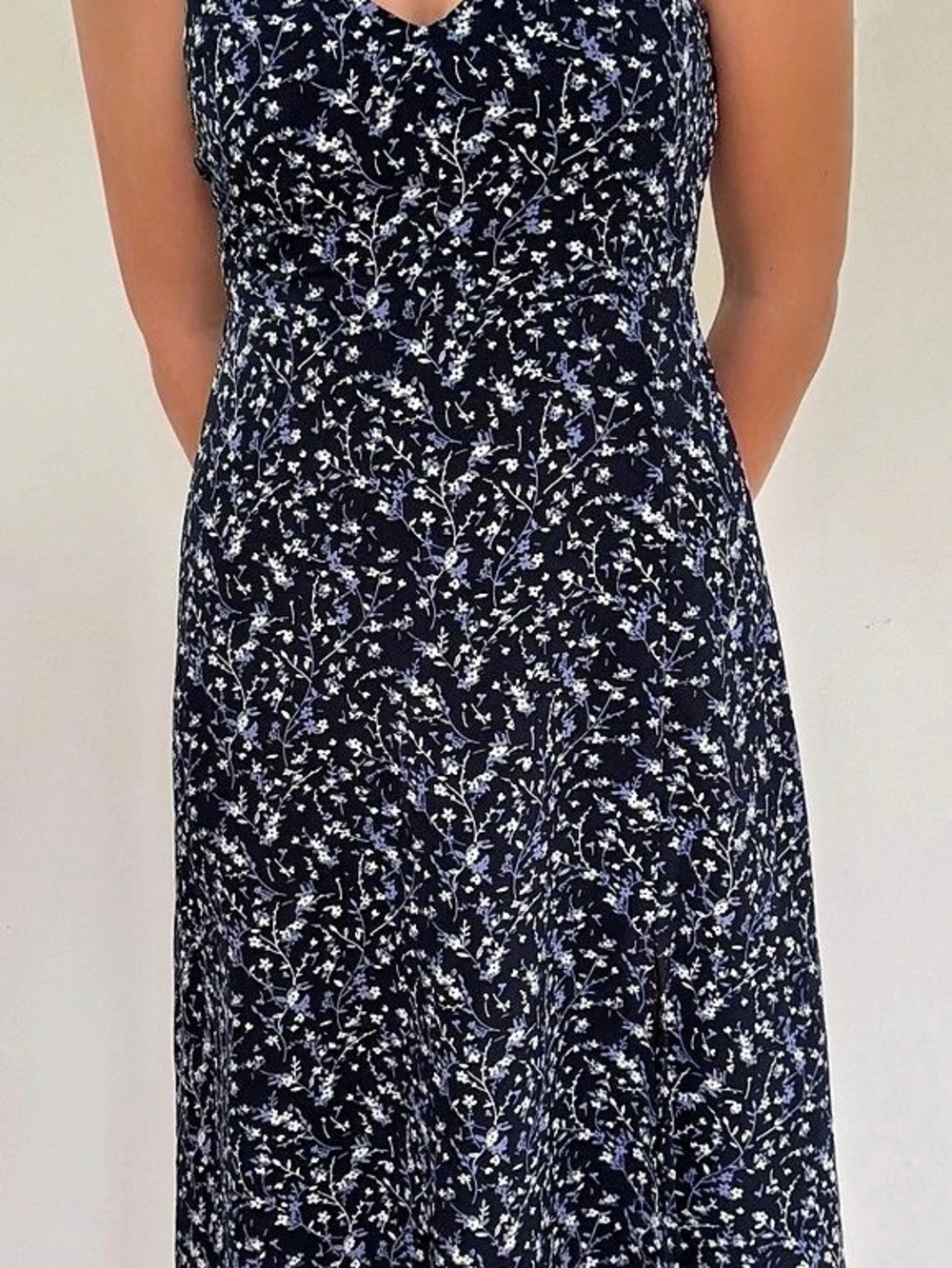 Altar'd State Floral Maxi Dress in Blue & White Size XS Like New